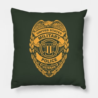 U.S. Military Police Veteran Gold Badge Pillow