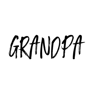 Grandpa Family Shirt Black Text T-Shirt