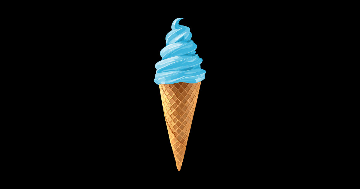 Pastel Blue Soft Serve Ice Cream Cone Ice Cream Cone Magnet Teepublic 9024