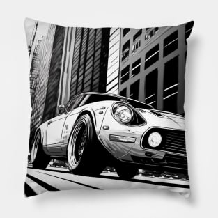 Tokyo Street Race Car Art Pillow