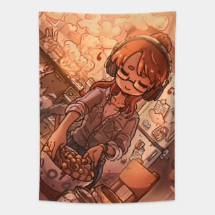 kitchen fire Tapestry