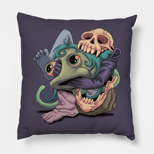 Monkey Mind Pillow by WisehArt