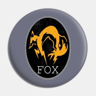 Distressed fox hound logo Pin