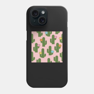 Flowering Cactus Pattern Phone Case