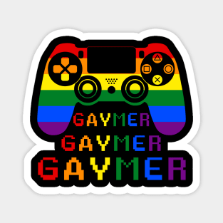 Gaymer Gay Pride Flag LGBT Gamer LGBTQ Gaming Gamepad Magnet