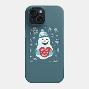 Loveley Winter Time Snowman Phone Case