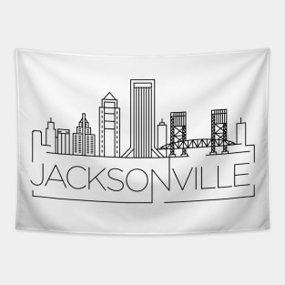 Jacksonville Minimal Skyline Tapestry