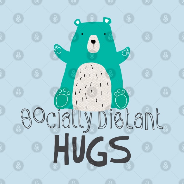 Socially Distant Bear Hug by coryreid_illustration