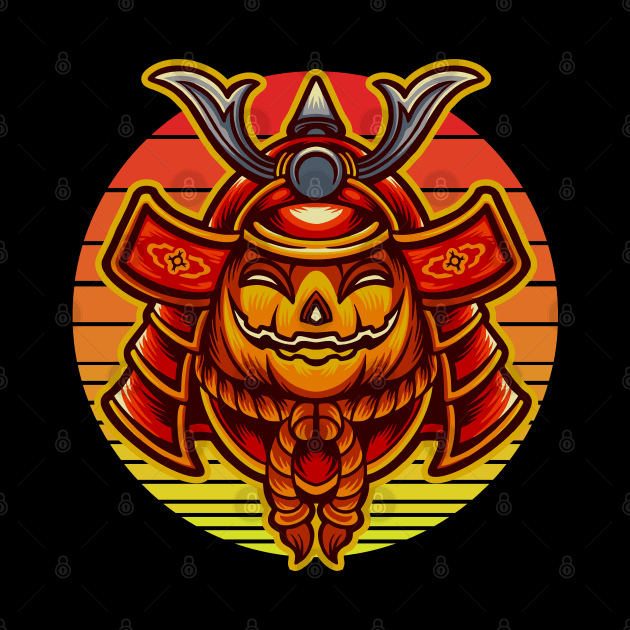 Jack O Lantern Samurai Halloween by divinoro trendy boutique