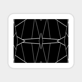 Symmetrical Black and White Lines Magnet