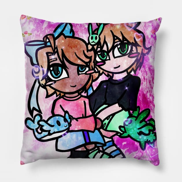 Hetalia - Pastel USUK Pillow by ScribbleSketchScoo