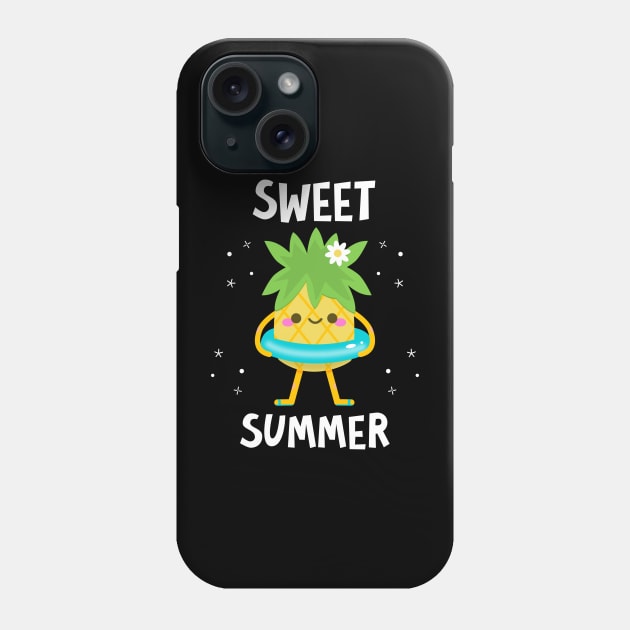 Cute Pineapple Lovers Sweet Summer Pineapple Character Phone Case by MedleyDesigns67