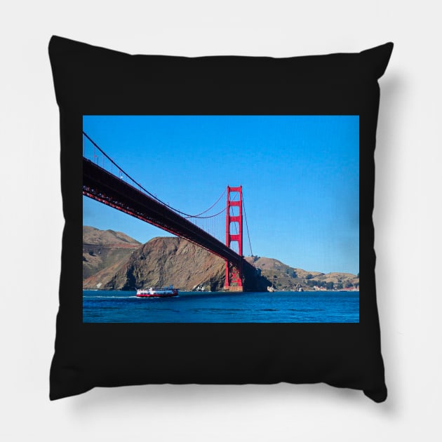 Golden Gate from Boat Pillow by bobmeyers