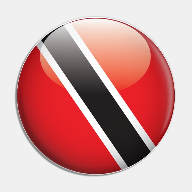 Trinidad and Tobago National Flag Glossy Button Pin by IslandConcepts