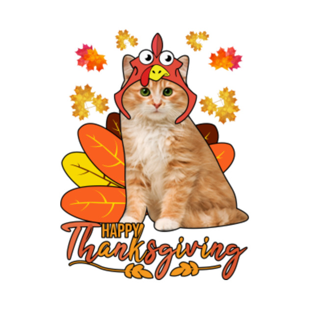 Cat Happy Thanksgiving Funny Cat Lover Gift