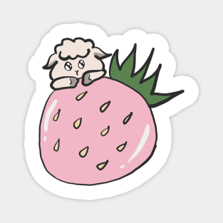 Strawberry Sheep Baby Magnet
