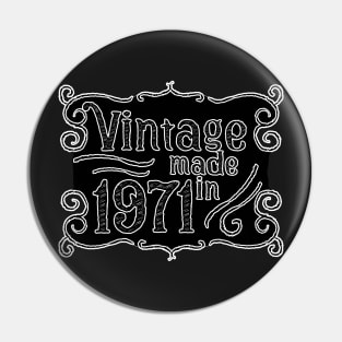 50th Birthday Gift Gold Vintage 1971 Aged Perfectly Pin