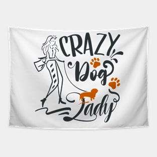 Crazy Dog Lady Tapestry