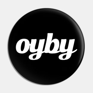 Oyby Simple Logo (White) Pin