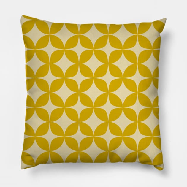 Modernism Pattern in Mustard Yellow Pillow by ApricotBirch