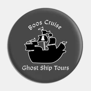 Boos Cruise Ghost Ship Tours Halloween Pirate Funny Humor Pun Pin