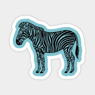 Zebra - hand drawn detailed animal design Magnet