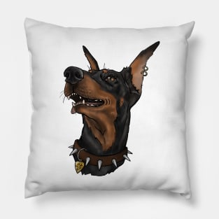 Brutal doberman pinscher Pillow