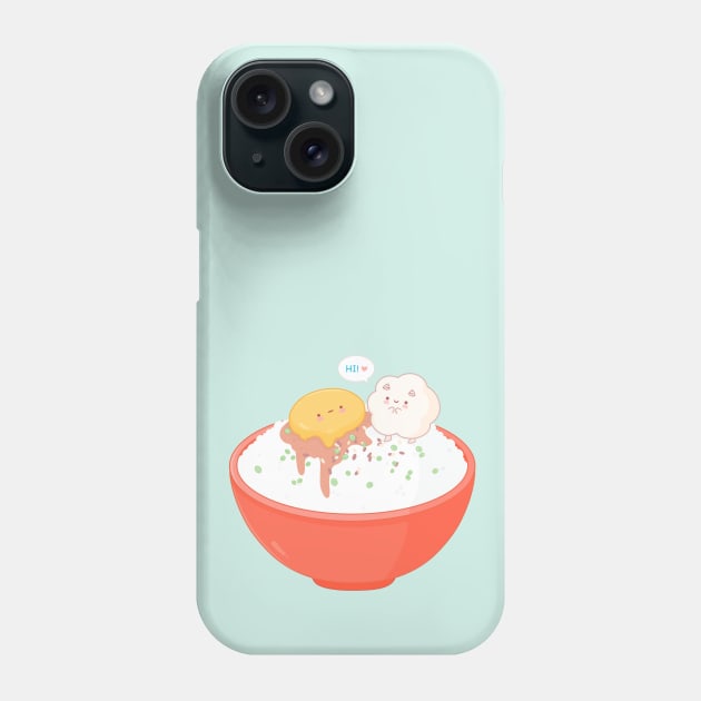 Tamago Kake Rice Bowl Phone Case by Lani89