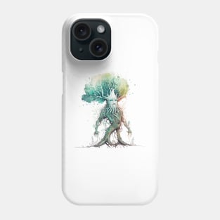 Tree Ent - Watercolor Art - White - Fantasy Phone Case