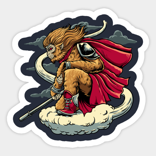 The Monkey King The Monkey King Autocollant Teepublic Fr