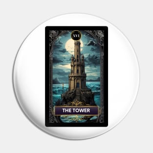 The Tower Card from The Mermaid Tarot Deck Pin