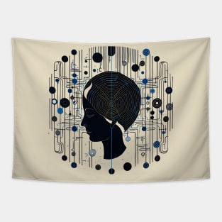 Brain structures - Surreal art Tapestry