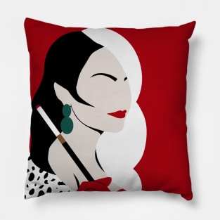 Minimalist Cruella De Vil Pillow