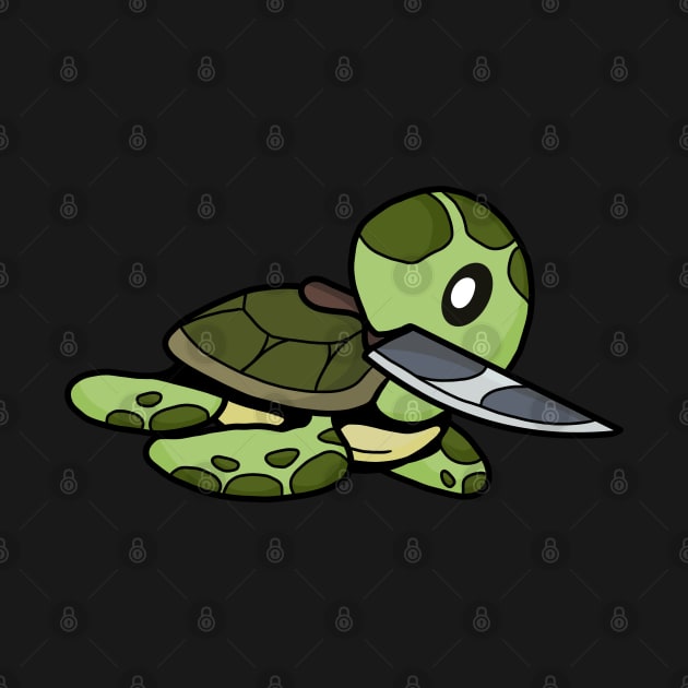 Sea turtle with knife! by Anime Meme's