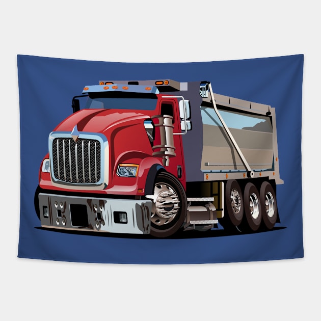 Cartoon truck Tapestry by Mechanik