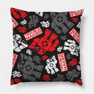 TroubleMaker Robot Pattern Pillow