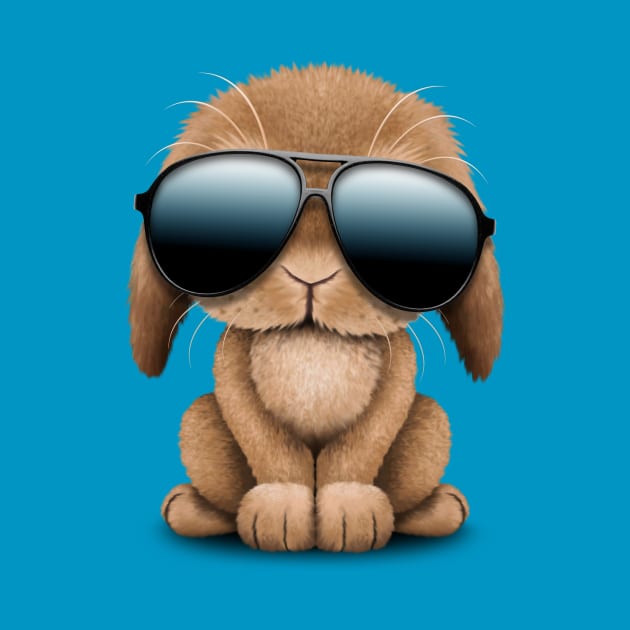 Cute Baby Bunny Wearing Sunglasses by jeffbartels