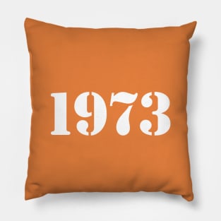 Year 1973 Vintage Typography Pillow