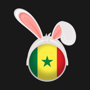 happy easter Senegal bunny ears flag cute designs T-Shirt