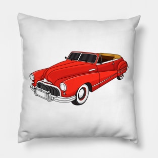 Classic red 1948 automobile Pillow