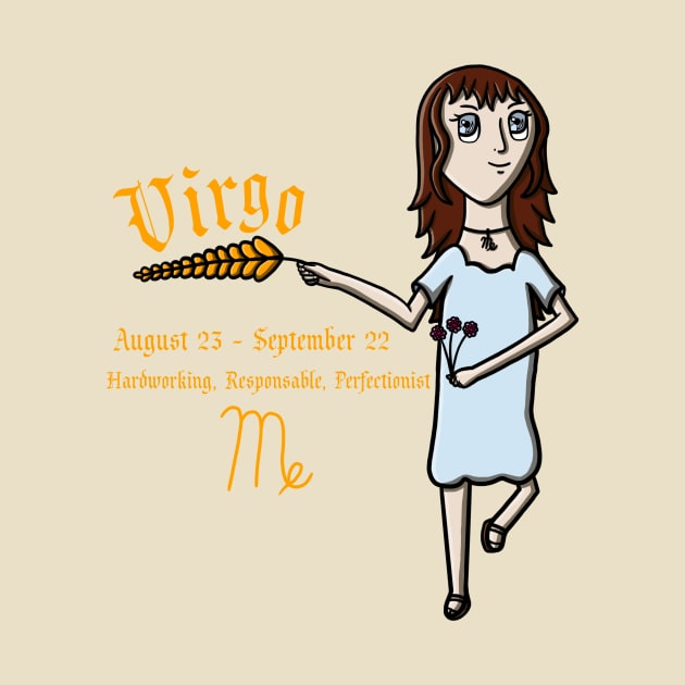 Virgo Zodiac Sign Dates & Traits by Pheona and Jozer Designs