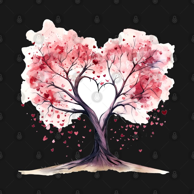 Heart Shaped Tree by RosaliArt