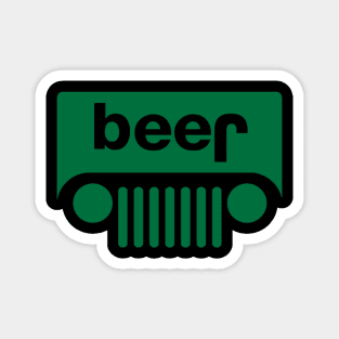 Beer Jeep Parody Magnet