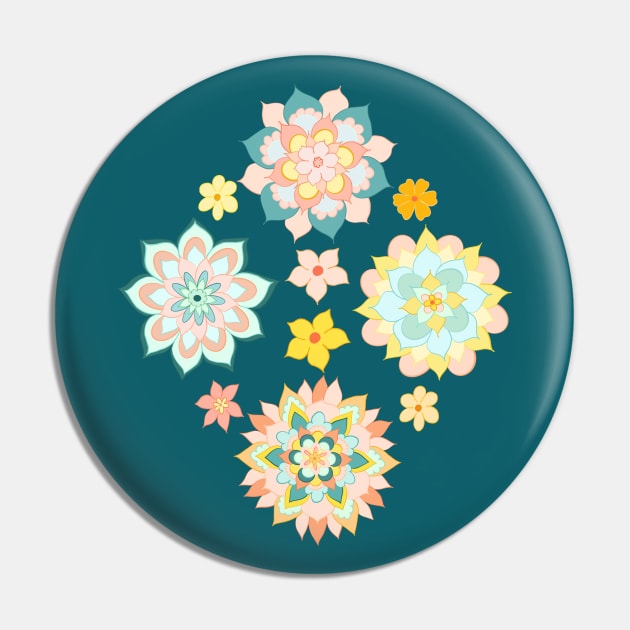 Summer Sunshine Mandalas Pin by tangerinetane