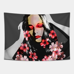 Girl in flower Tapestry