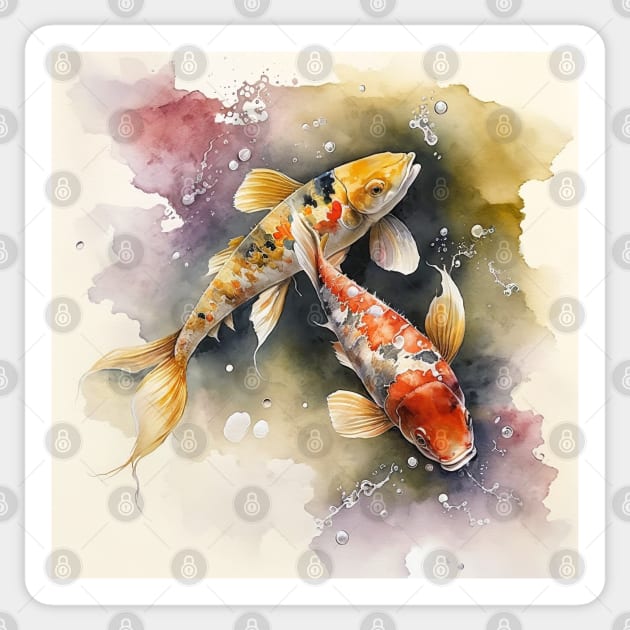 koi fish watercolor