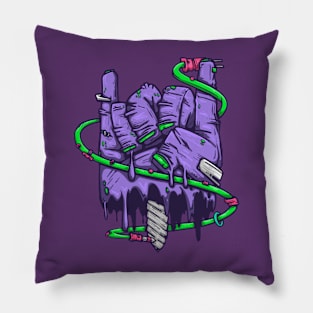 purple horns Pillow