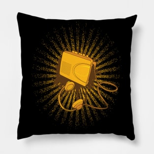 Music Player Retro Style 90s Pillow