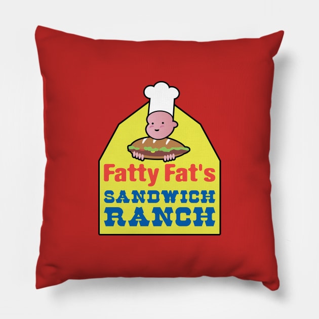 30 Rock Fatty Fat's Sandwich Ranch Pillow by BuzzBenson