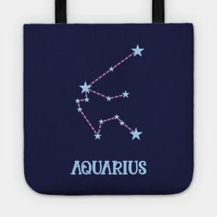 Aquarius Zodiac Sign Constellation Tote